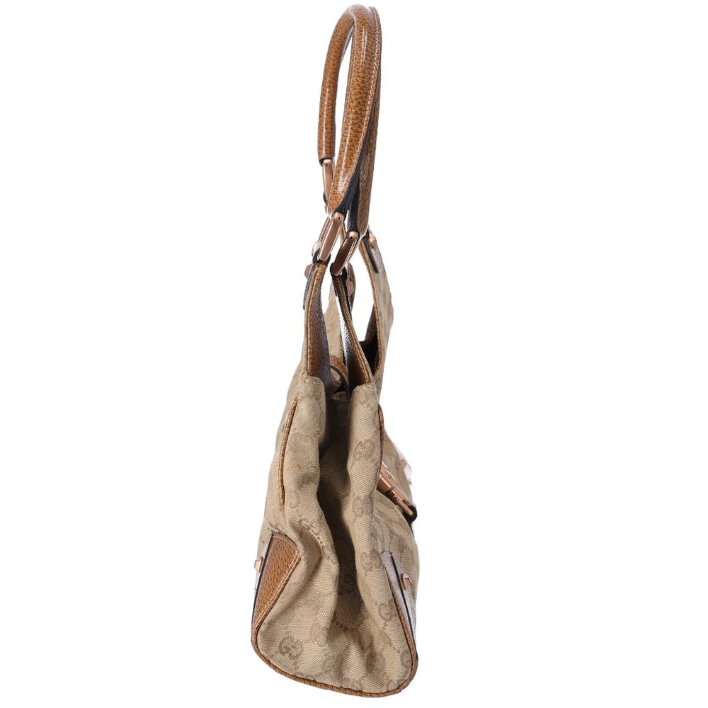GUCCI Jackie Hobo Bag 124407 Beige Brown Jacquard Leather - Picture 4 of 9